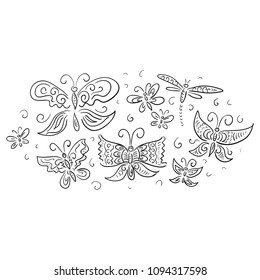 Beautiful butterflies. Vector illustration