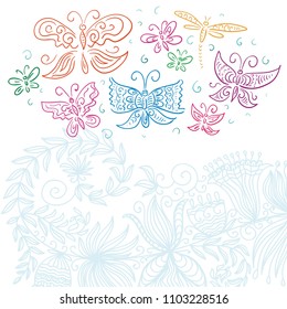 Beautiful butterflies. Vector illustration