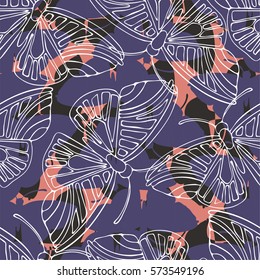 Beautiful butterflies vector seamless pattern with decorative  butterflies. 
butterfly. For design of cards, invitations, textile.