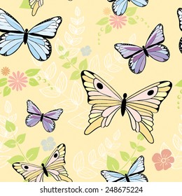 Beautiful Butterfliy Seamless Pattern