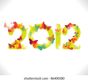 beautiful butterfly 2012 vector design