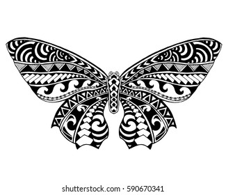 Beautiful butterfly. Black white hand drawn doodle animal. Ethnic patterned vector illustration. Sketch for coloring page, decoration, tattoo, poster, print, t-shirt
