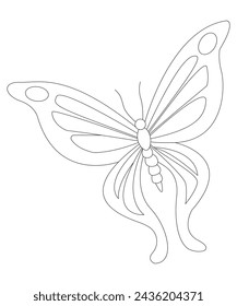 beautiful butterfly coloring page for kids and adults