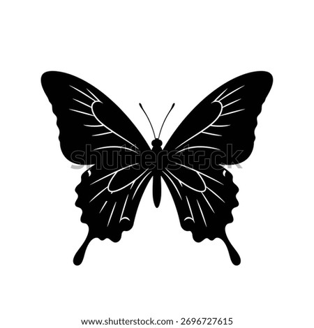 A beautiful butterfly design, notable for its distinct silhouette style.