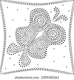 Hermoso Patrón de diseño con puntos de mariposa