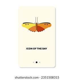 Hermoso icono plano de mariposa. Ala, bicho, señal de vector aislado de oruga. Concepto de vuelo e insecto. Elementos de símbolo de ilustración vectorial para diseño web y aplicaciones