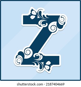 Beautiful butterfly flower capital alphabet letters.