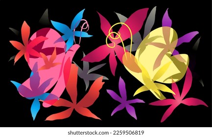 Beautiful of butterfly and flowers 