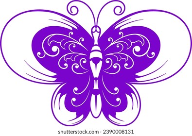 Beautiful butterfly flying . vector illustration