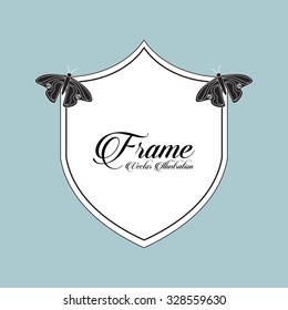 beautiful butterfly frame design, vector illustration eps10 graphic 