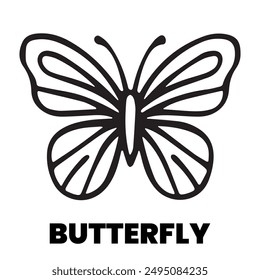 a beautiful butterfly hand drawing for child
