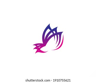 beautiful butterfly icon design concept
