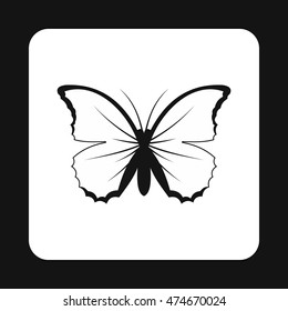 Beautiful butterfly icon in simple style isolated on white background. Fly symbol
