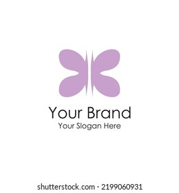 beautiful butterfly initial premium logo 