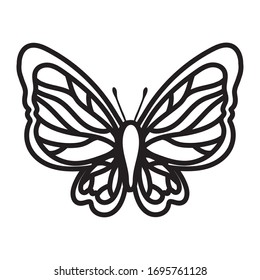 beautiful butterfly insect line style icon vector illustration design