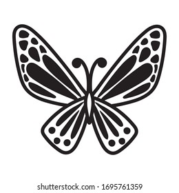 beautiful butterfly insect line style icon vector illustration design