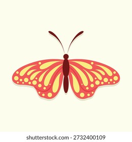 Beautiful butterfly. Insect vector illustration.