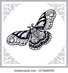 Beautiful butterfly isolated on white background.