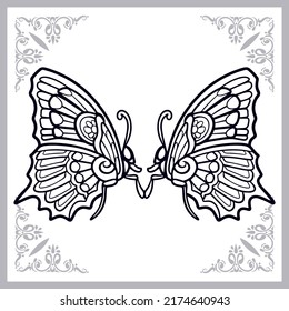 Beautiful butterfly isolated on white background.