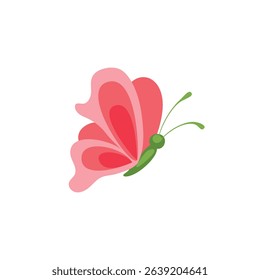 Beautiful butterfly isolated on a white background.