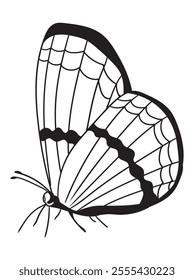 Beautiful butterfly line art in black and white, great for coloring pages, printables, and art projects. A perfect choice for kids and adults alike