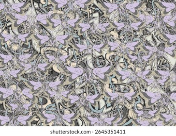 Beautiful butterfly and linear backdrop for fabrics or prints on T-shirts. Tropical motifs for covers, scrapbooking, tiles, fashion trends, textiles, wallpapers, invitation cards, dynamic posters