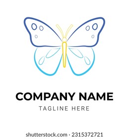 Beautiful butterfly logo design template