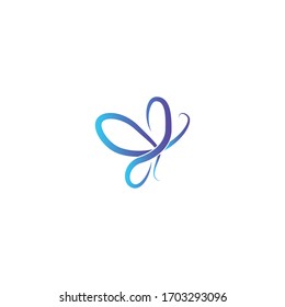 Beautiful Butterfly logo Idea. Inspiration logo design. Template Vector Illustration. Isolated On White Background  