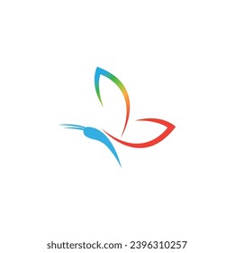 Beautiful butterfly logo and symbol template vector icon illustration