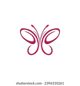 Beautiful butterfly logo and symbol template vector icon illustration