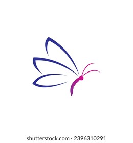 Beautiful butterfly logo and symbol template vector icon illustration