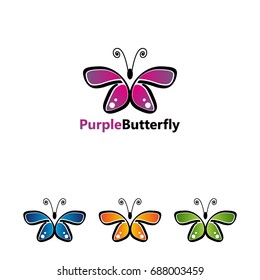 Beautiful Butterfly Logo Template Design