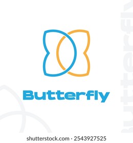 Belo design de vetor de logotipo borboleta