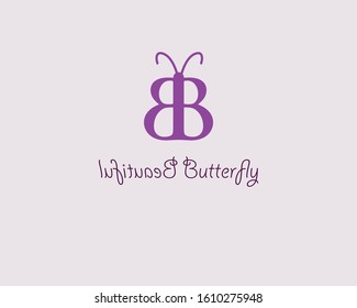 Beautiful Butterfly Logotype Combination font and image