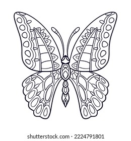 Beautiful butterfly mandala arts isolated on white background