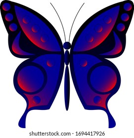 Beautiful butterfly on a white background