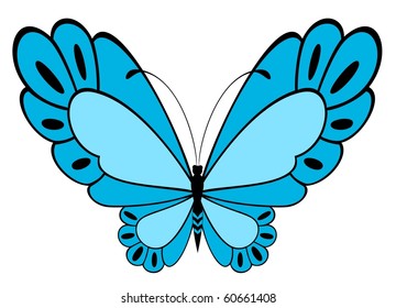 Beautiful butterfly on a white background