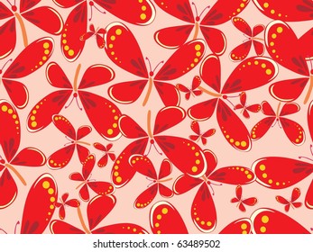 fondo hermoso de patrón de mariposa, ilustración
