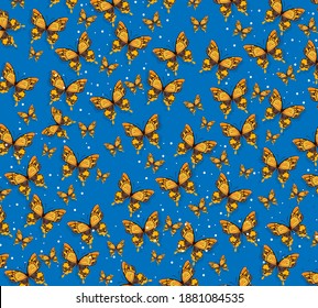 Beautiful butterfly pattern background vector