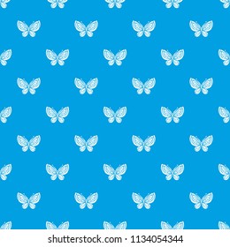 Beautiful butterfly pattern vector seamless blue repeat for any use