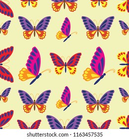Cute Butterfly Collection Colorful Stock Vector (Royalty Free) 474079360