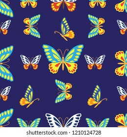 beautiful butterfly seamless pattern. vector illustration