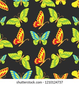 beautiful butterfly seamless pattern. vector illustration