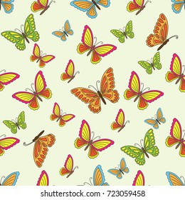 beautiful butterfly seamless pattern. vector illustration