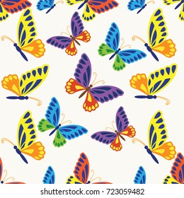 beautiful butterfly seamless pattern. vector illustration