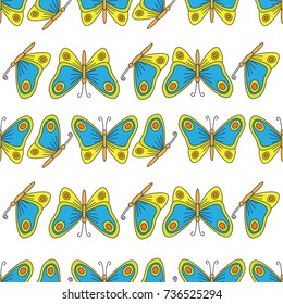 beautiful butterfly seamless pattern. vector illustration