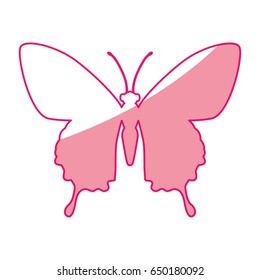 Beautiful butterfly silhouette