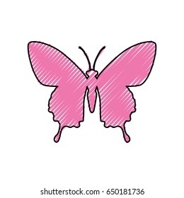 Beautiful butterfly silhouette