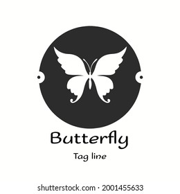  Beautiful butterfly silhouette icon logo