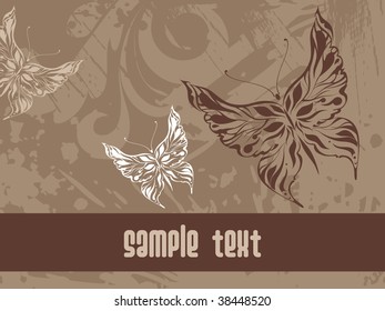 hermosa mariposa con fondo de textura